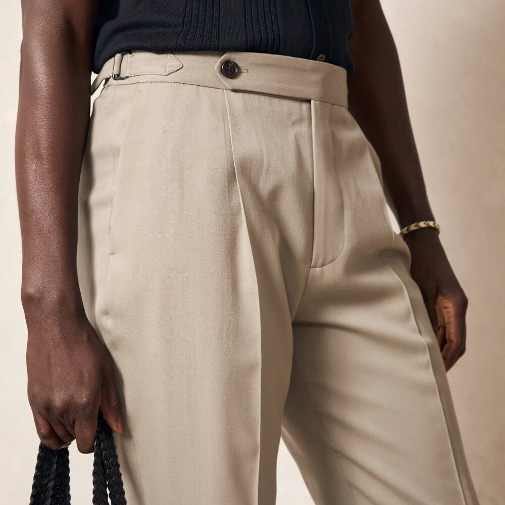 Pleated Trouser | Todd Snyder | Gray | Wool, Side Tab | 32x30